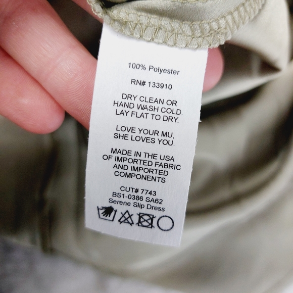 New Show Me Your Mumu Serene  Moss Green Luxe Satin Slip Dress P5166 - Picture 8 of 9